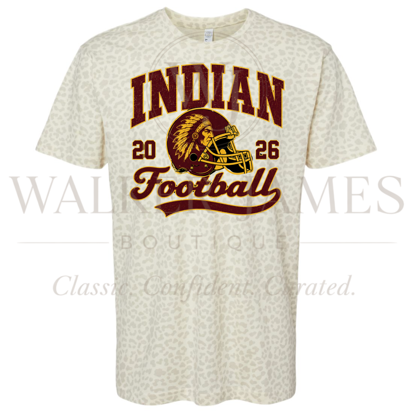 Mascot Football Helmet Leopard Tees