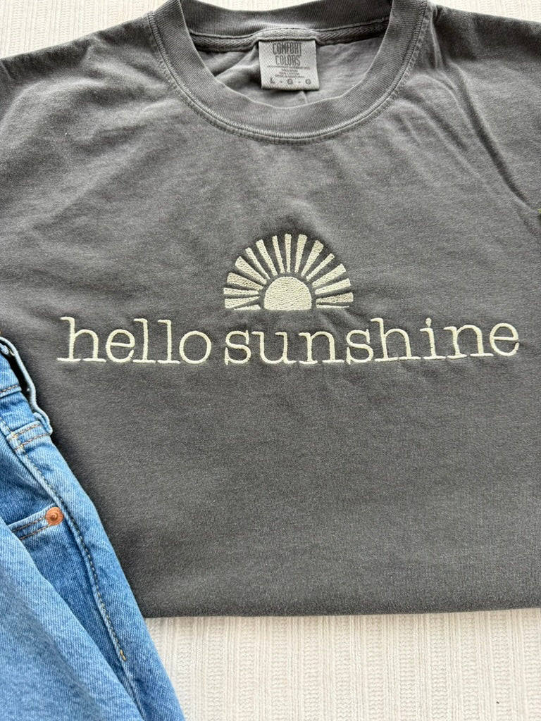 Hello Sunshine Comfort Colors Graphic Tee