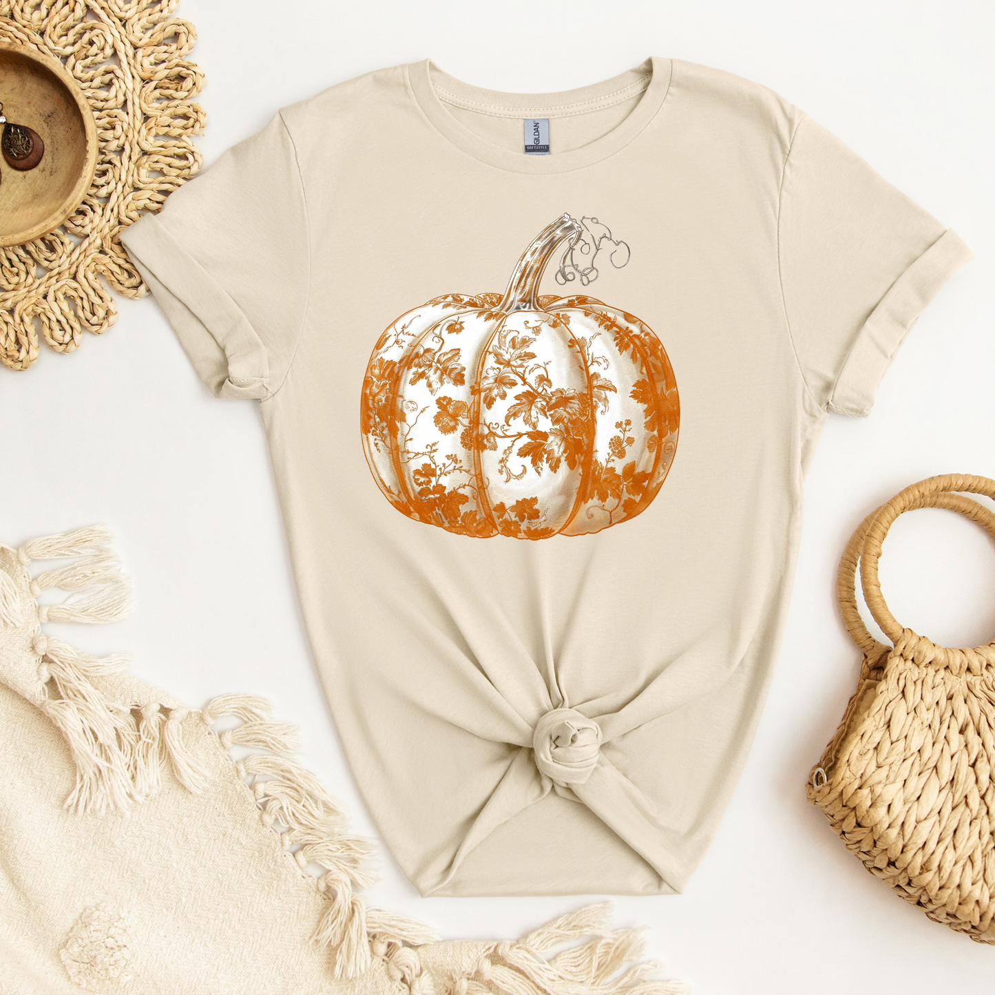 Orange Toile Pumpkin