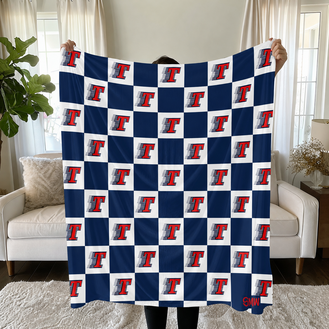 Checkerboard Spirit Blankets- ANY SCHOOL