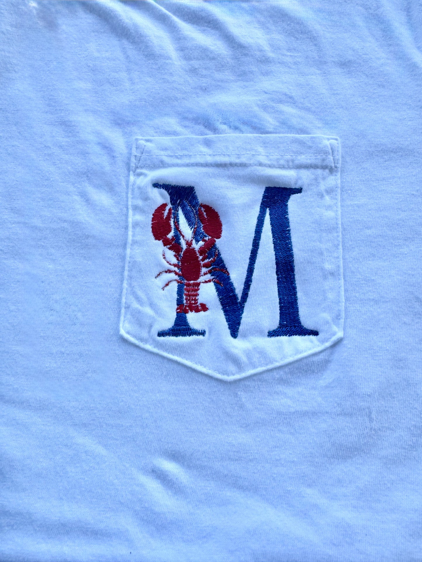 Monogram Crawfish Pocket Tee | Embroidered Comfort Colors Southern Summer Shirt