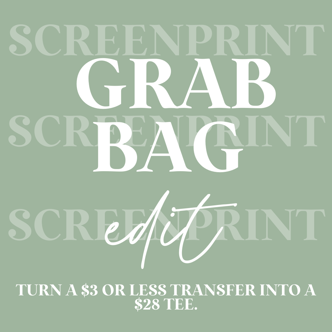 Screen Print Transfer Grab Bag | Mystery Screen Print Transfers | Wholesale Ready-to-Press Transfers | Boutique Destash Bundle | Graphic Tee Supply