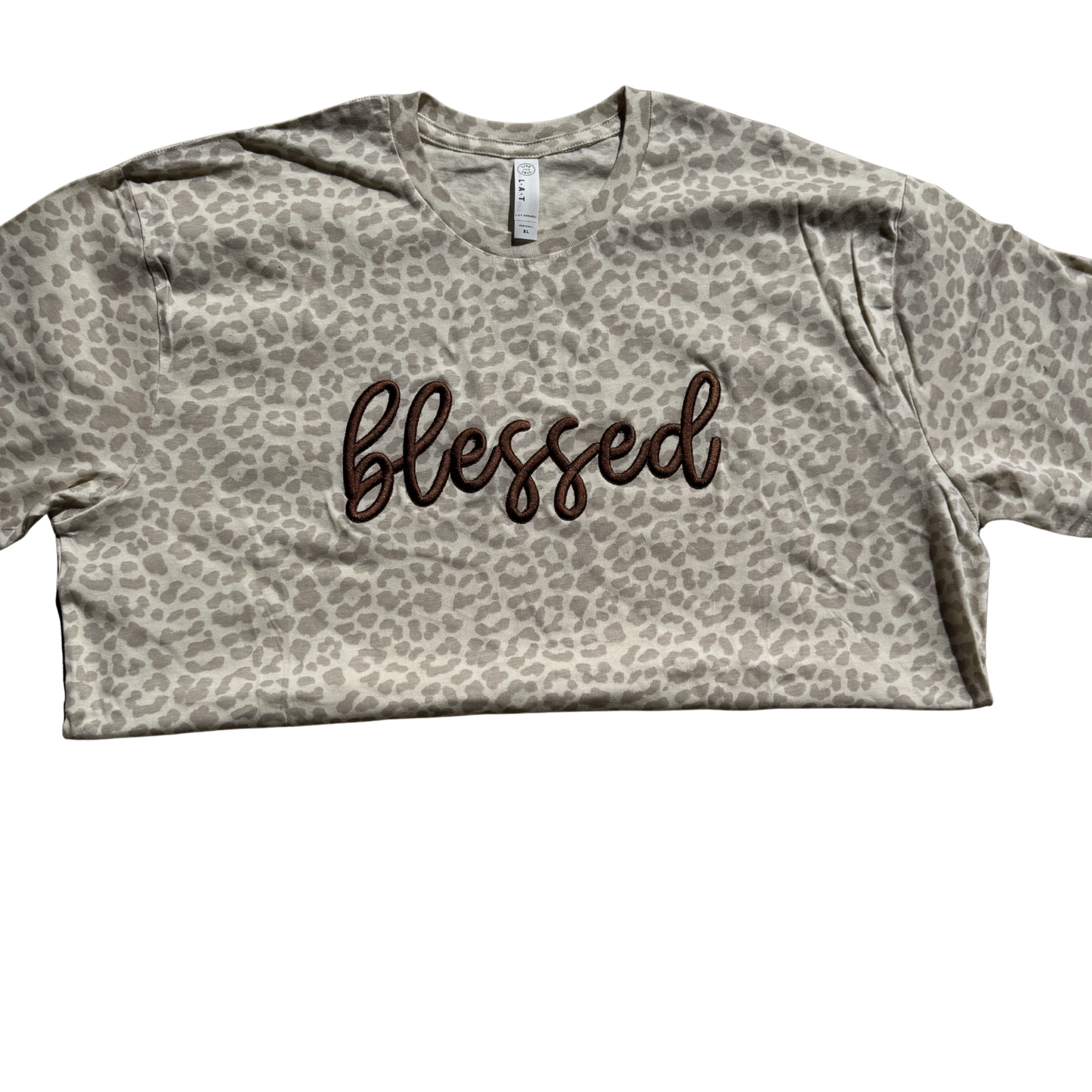 Blessed Embroidered Leopard Tee | Faith Boutique Shirt | Into the Wild Collection™