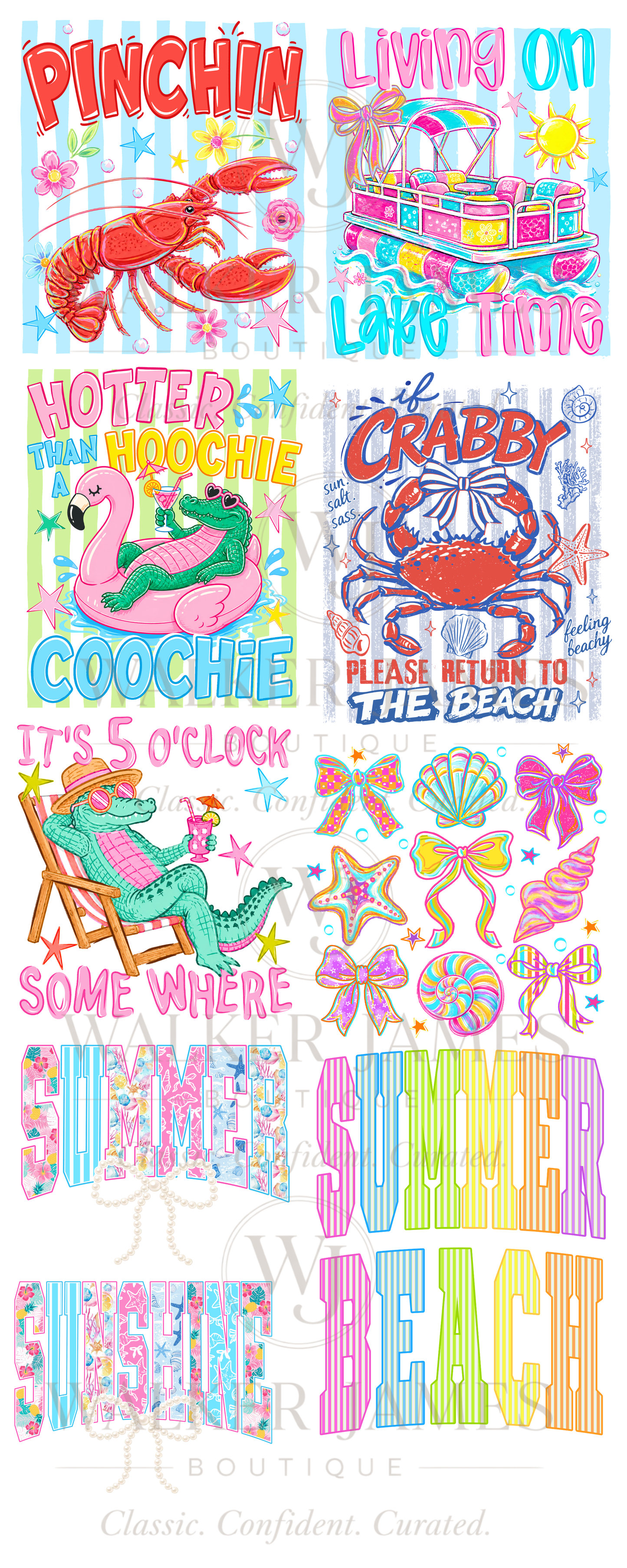 Summer Vibes Mega Gang Sheet – 24x60 DTF Transfer Sheet