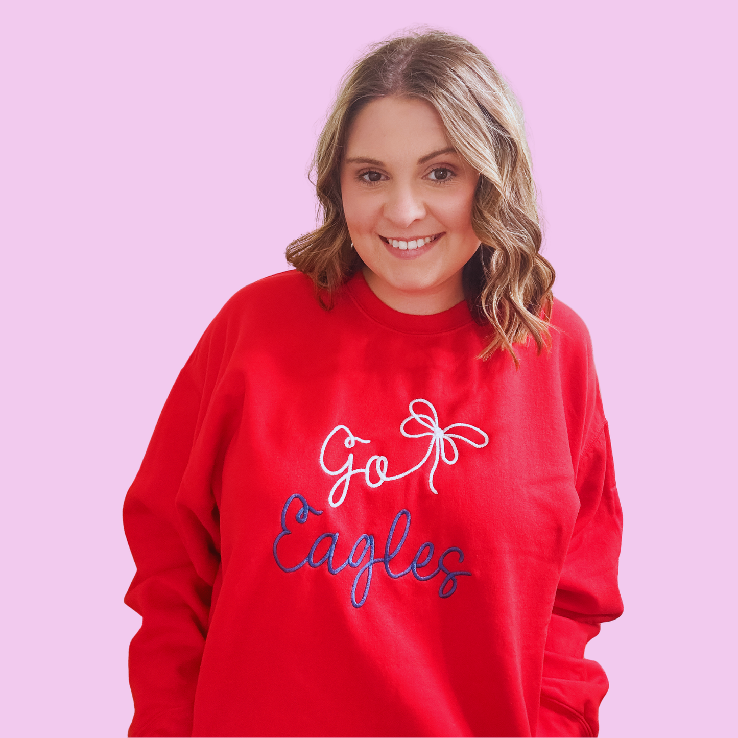 Custom Team Embroidered Sweatshirt | Personalized Game Day Crewneck | Walker James Boutique