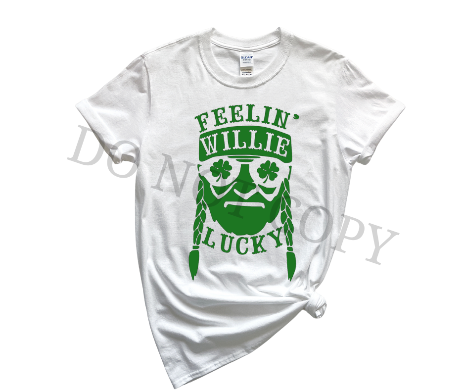Feelin’ Willie Lucky DTF Transfer Ready to Press | Funny St Patrick’s Day Shirt