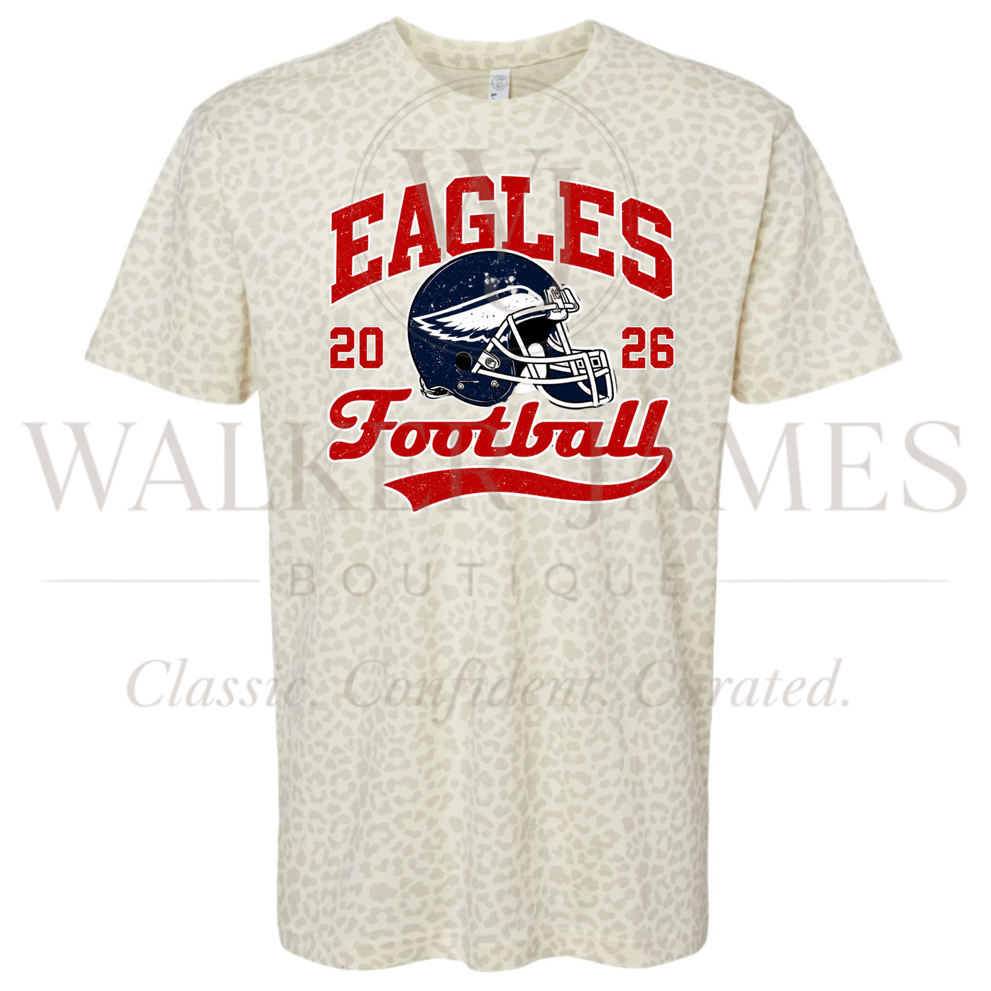 Mascot Football Helmet Leopard Tees