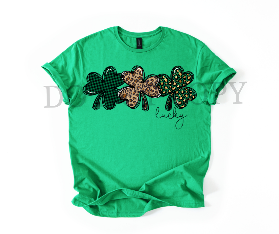 Retro Shamrock DTF Transfer Ready to Press | Groovy St Patrick’s Day Shirt Design