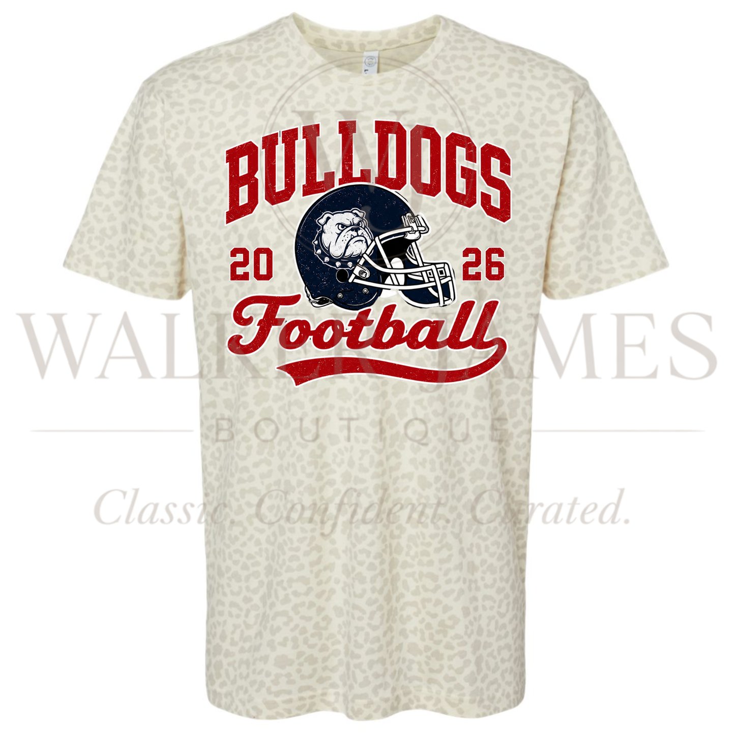 Mascot Football Helmet Leopard Tees