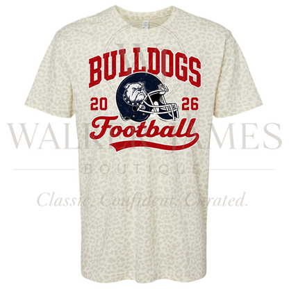 Mascot Football Helmet Leopard Tees