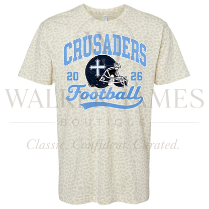 Mascot Football Helmet Leopard Tees