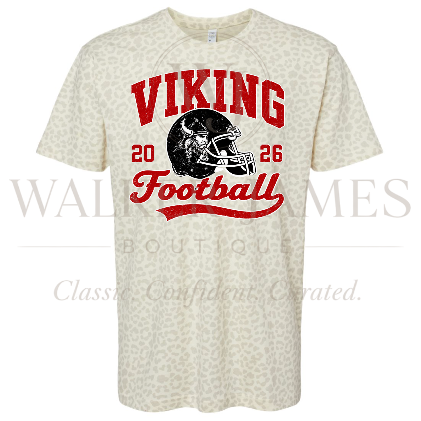 Mascot Football Helmet Leopard Tees