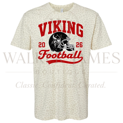Mascot Football Helmet Leopard Tees
