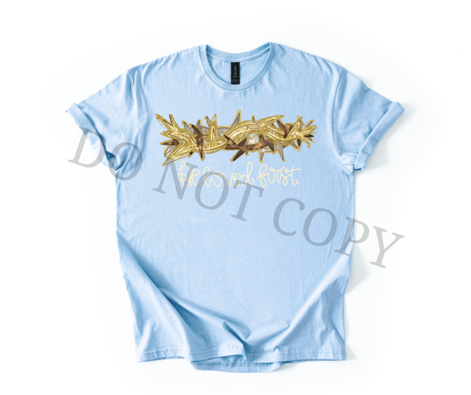 Beloved First DTF Transfer – Crown of Thorns Christian Design – Ready to Press Heat Transfer