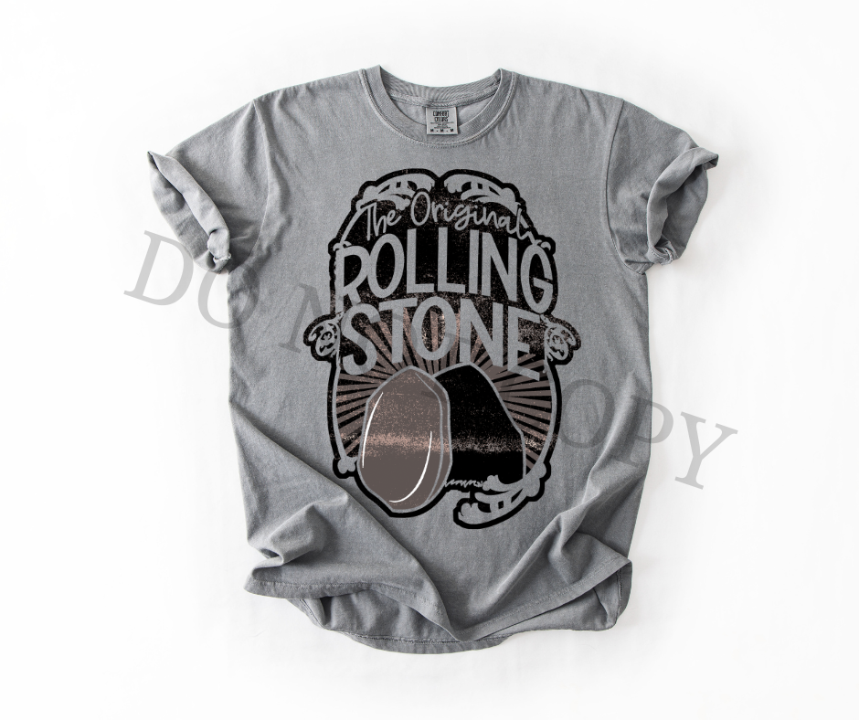 The Original Rolling Stone DTF Transfer – Christian Easter Tomb Design – Ready to Press Heat Transfer
