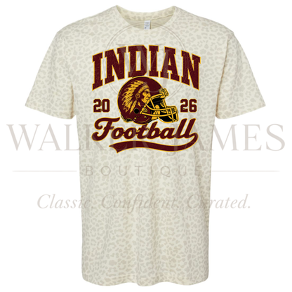 Mascot Football Helmet Leopard Tees
