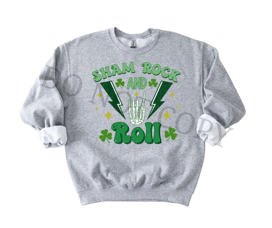 Sham Rock and Roll DTF Transfer | St Patrick’s Day Heat Transfer | Funny Irish Ready to Press Design