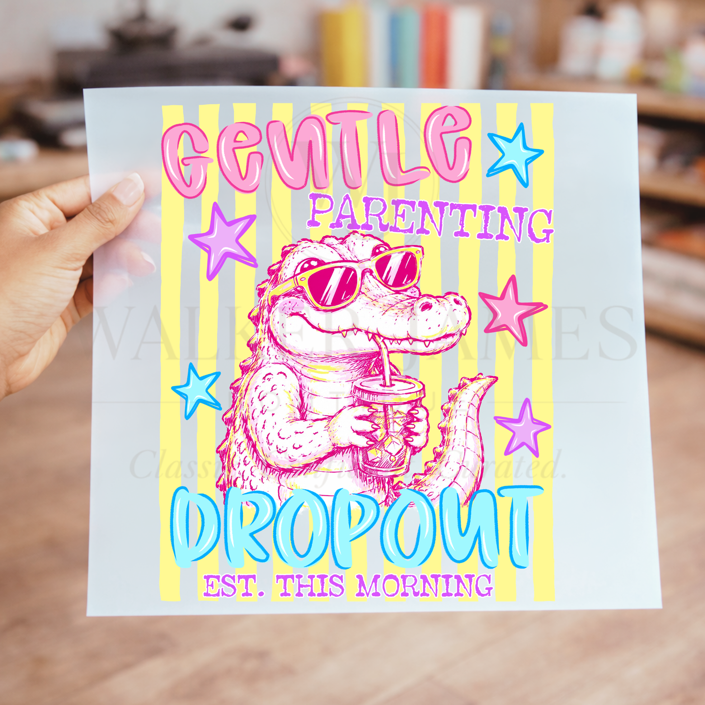 Gentle Parenting Dropout DTF Transfer | Funny Mom Summer Graphic | Ready to Press Transfer