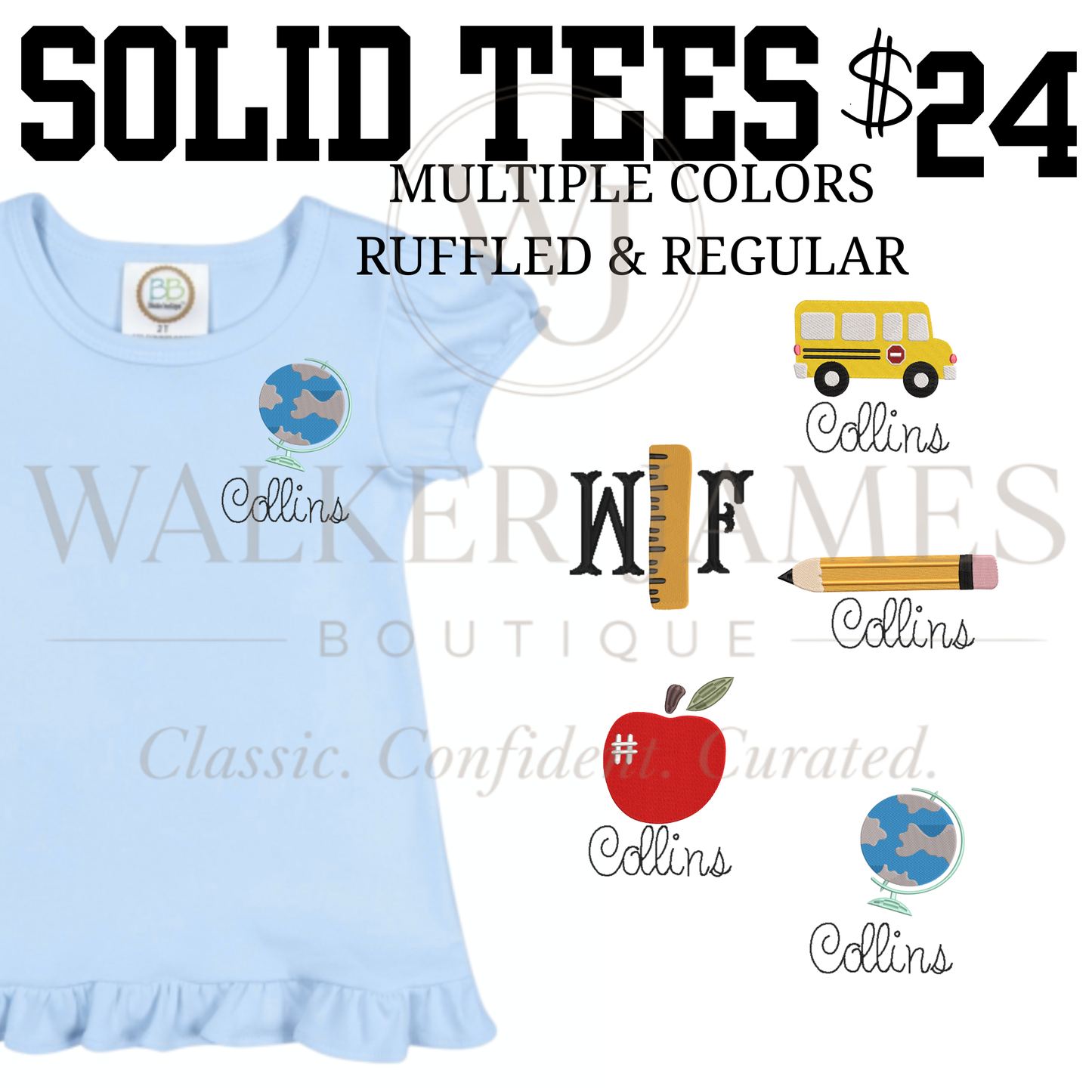 BTS Solid Tees- Ruffled and Regular