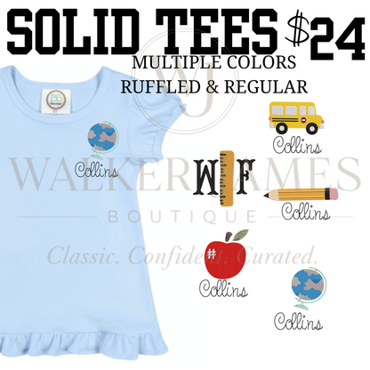 BTS Solid Tees- Ruffled and Regular