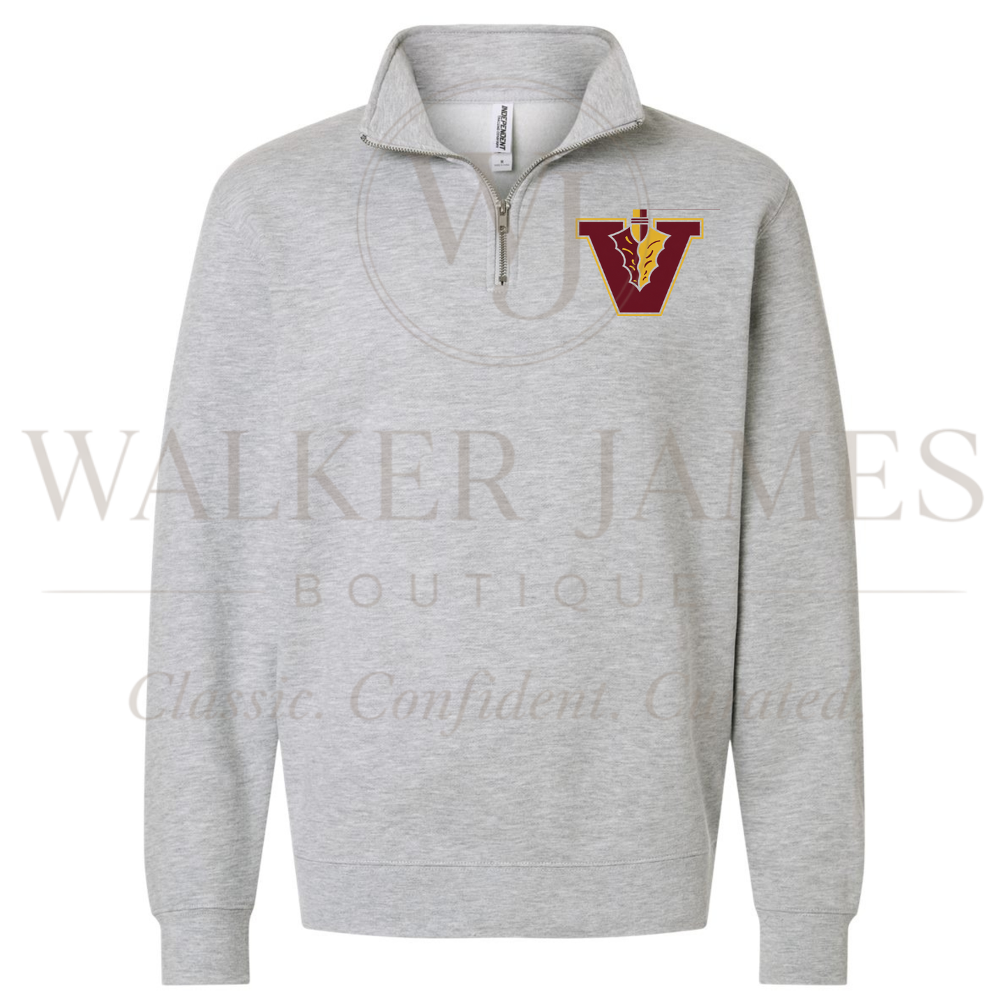 School Spirit Quarterzip- PRINTED- ALL SCHOOLS