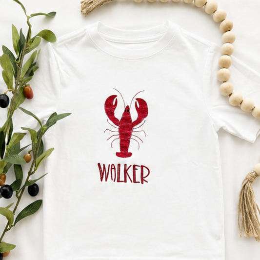 Personalized Crawfish Name Tee | Custom Infant, Toddler & Youth Summer Shirt