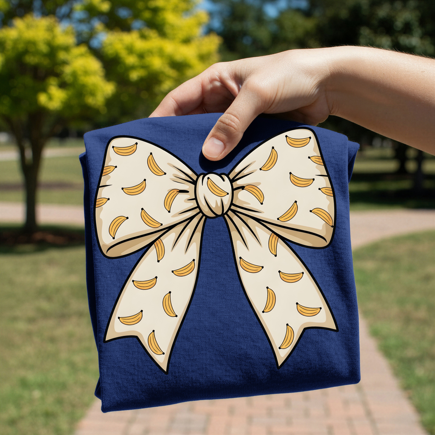 Banana Bow Graphic Tee | Coquette Banana Print Shirt | Comfort Colors Tee