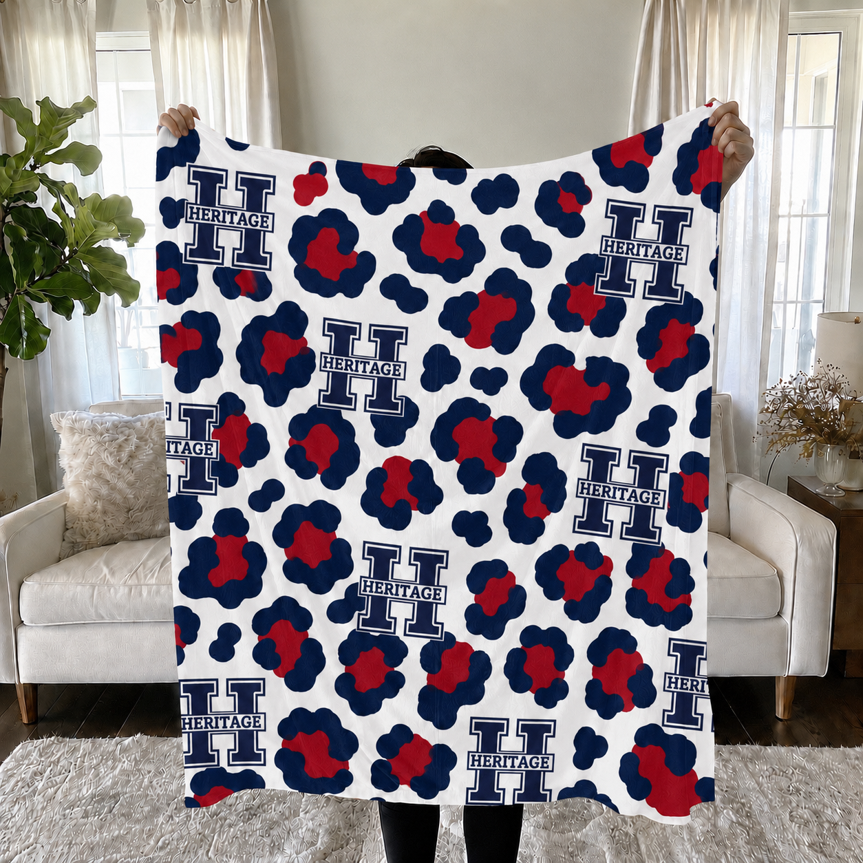 Leopard Spirit Blankets- ANY SCHOOL