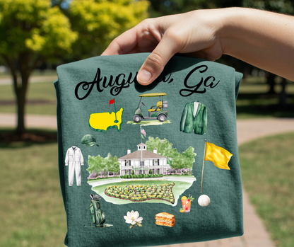 Augusta GA Golf DTF Transfer Ready to Press | Masters Inspired Tournament Week Shirt Print | Southern Country Club Graphic for Shirt Makers