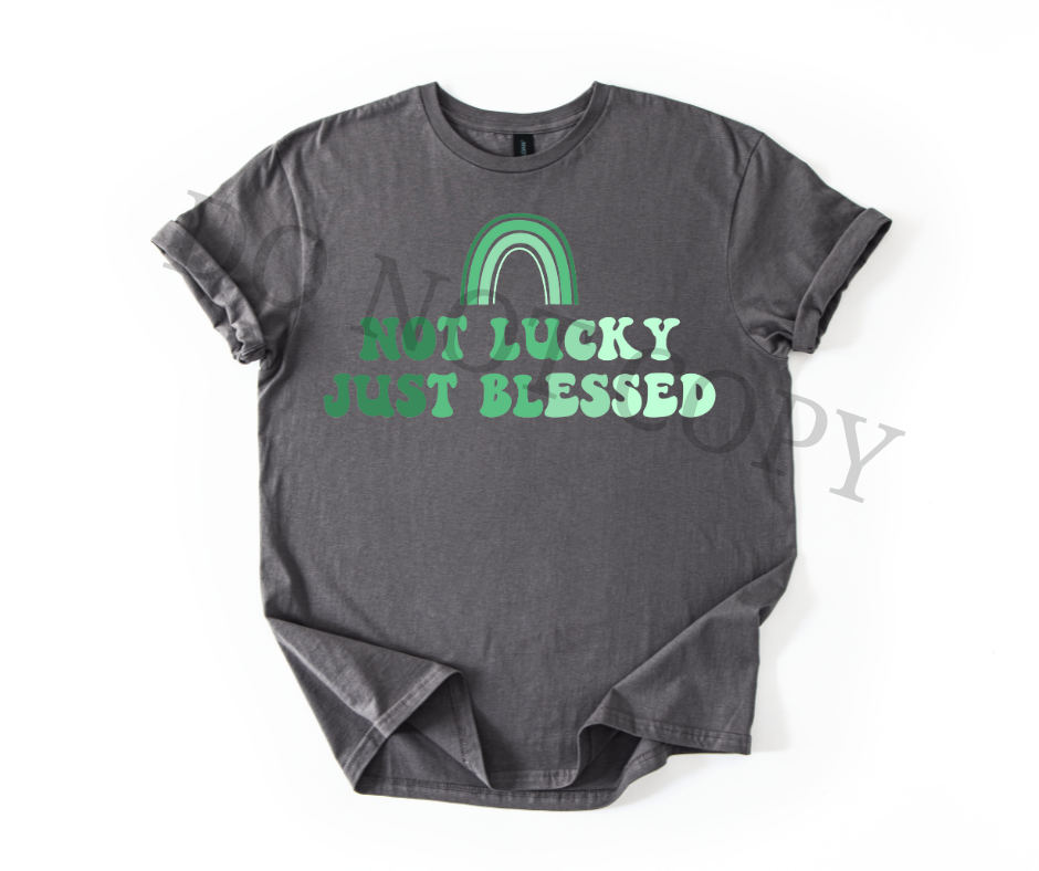 Lucky & Blessed DTF Transfer Ready to Press | Faith St Patrick’s Day Shirt Design