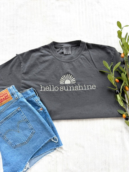 Hello Sunshine Comfort Colors Graphic Tee
