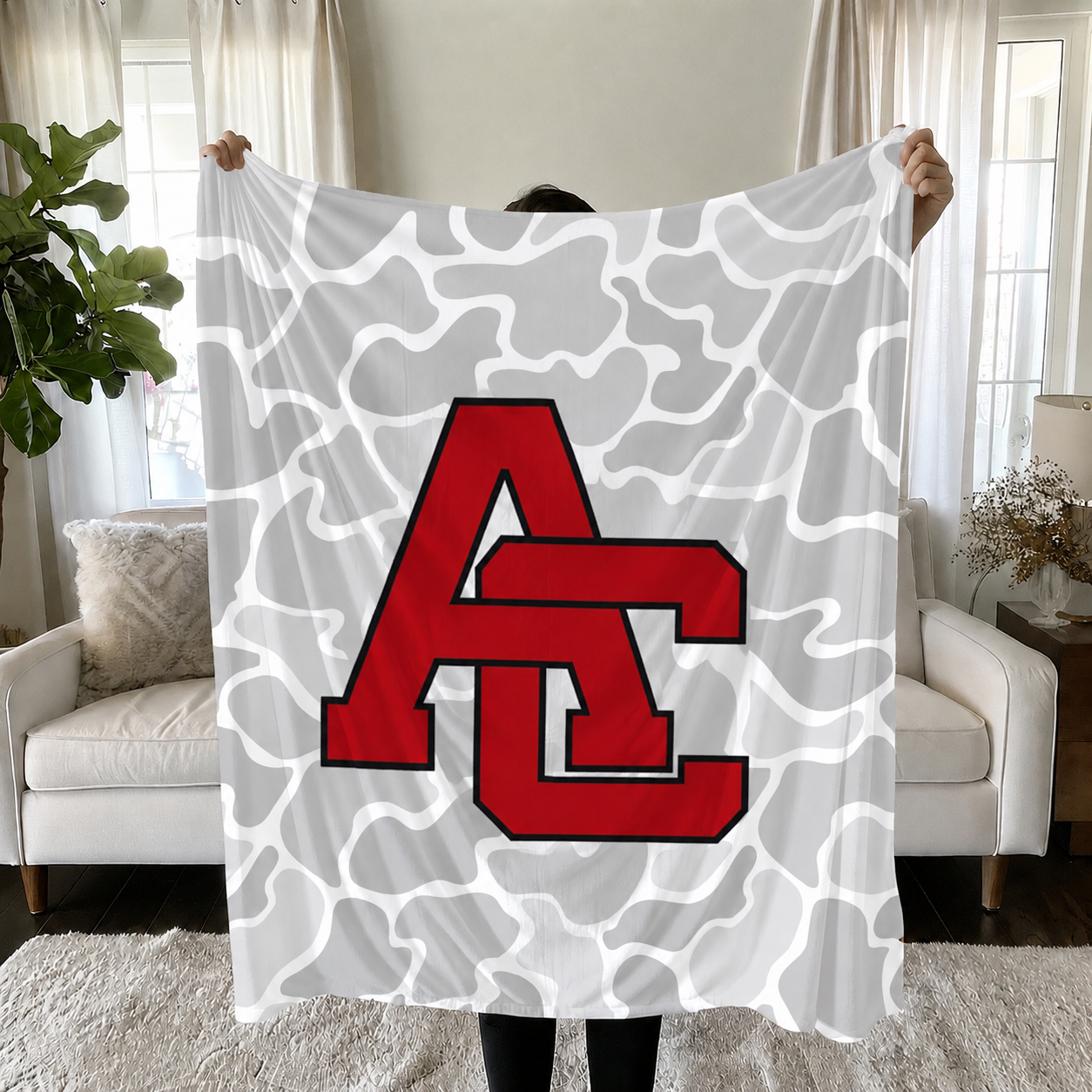 Camo Spirit Blankets- ANY SCHOOL