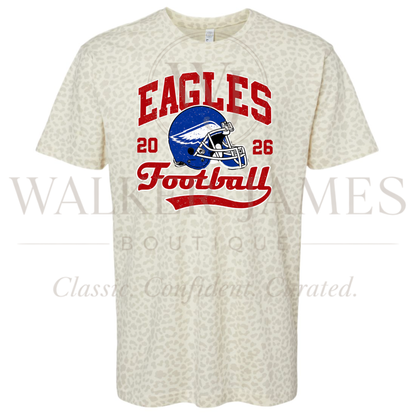 Mascot Football Helmet Leopard Tees
