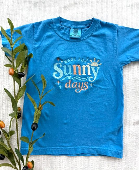 Made for Sunny Days Embroidered Youth Tee