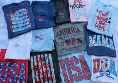 God Shed His Grace On Thee Shirt | Christian Patriotic Tee | Faith Based 4th of July Shirt | Comfort Colors Graphic Tee