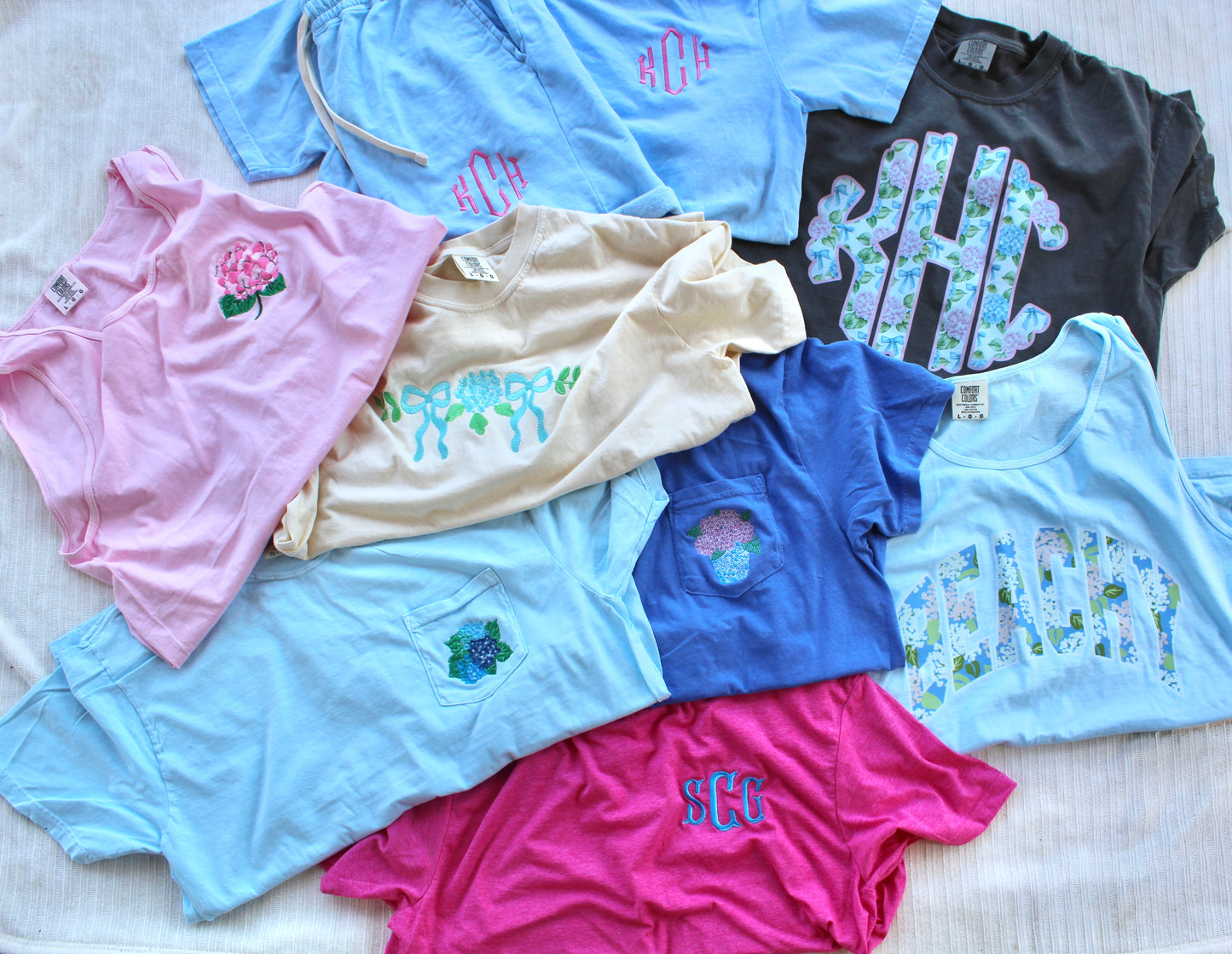 Monogram Lounge Set | Personalized Comfort Colors Tee & Shorts Set