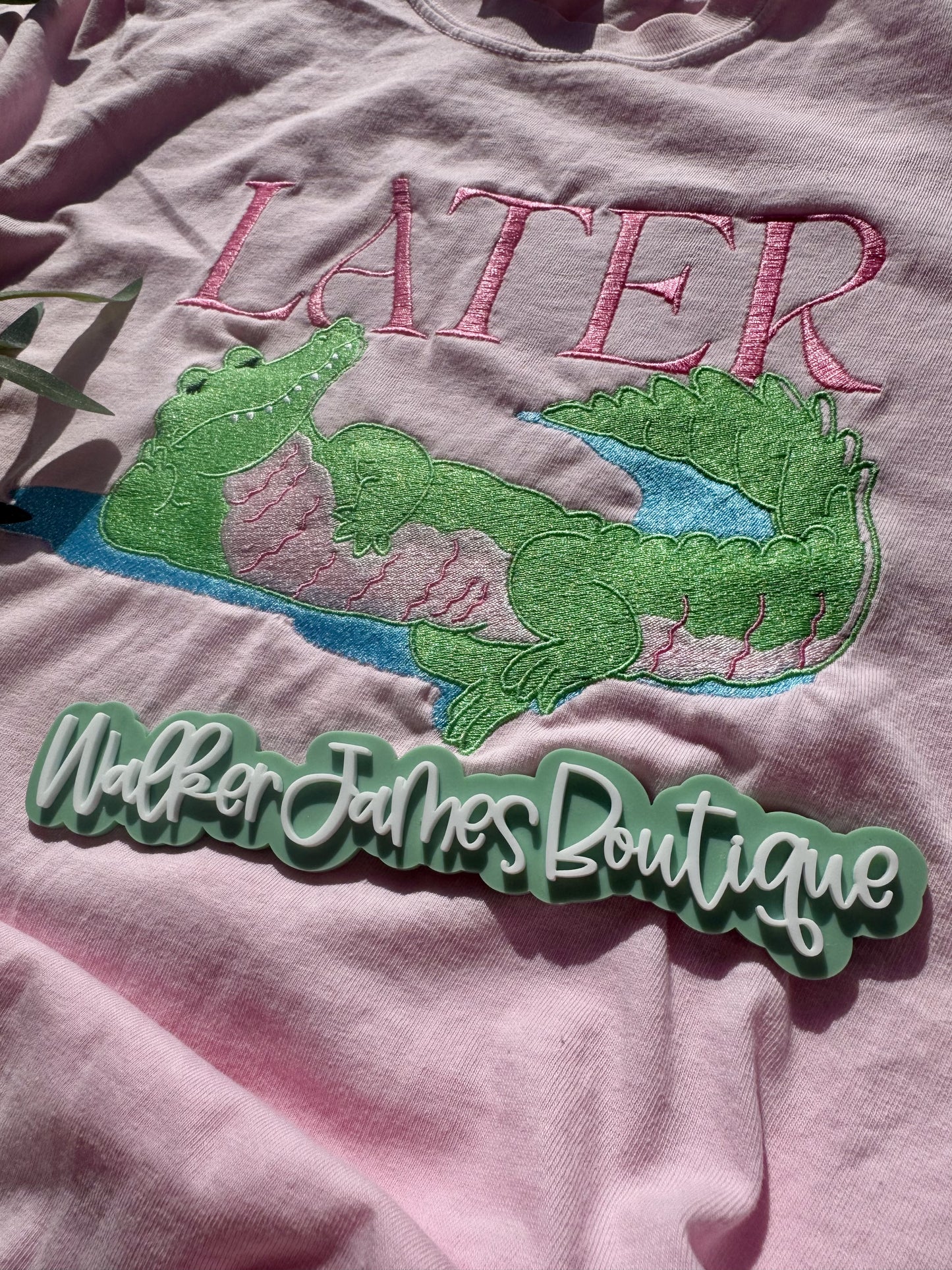 Kids Later Gator Shirt | Preppy Alligator Tee | Southern Kids Boutique Shirt | Cute Gator Graphic Tee | Pink Kids T-Shirt
