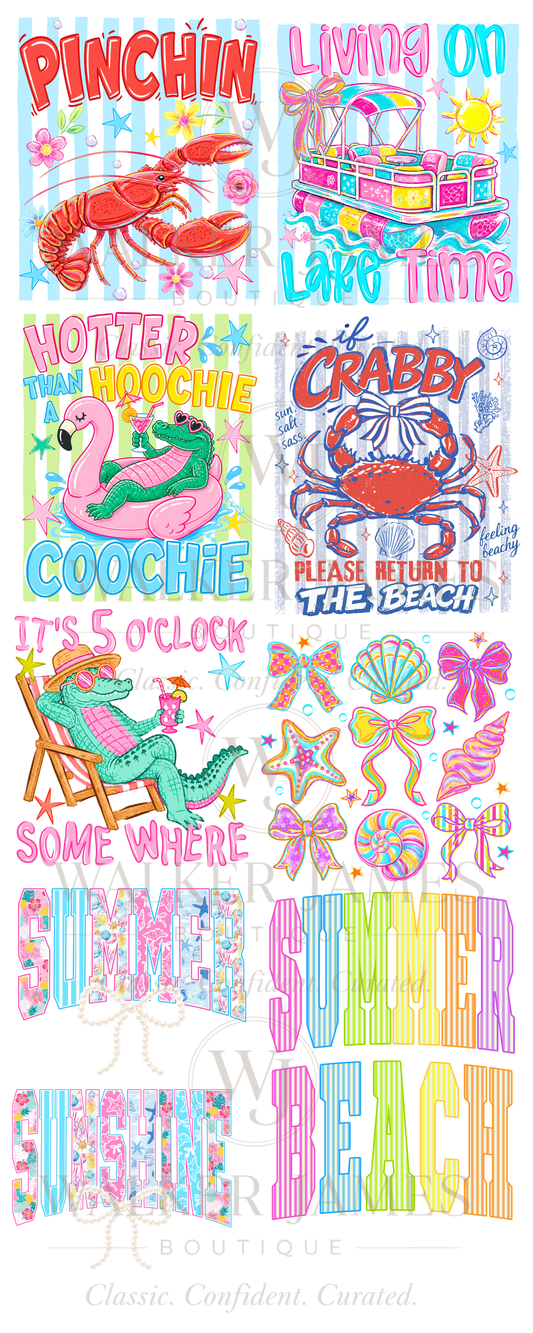 Summer Vibes Mega Gang Sheet – 24x60 DTF Transfer Sheet