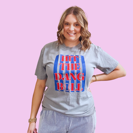 Hit the Dang Ball Graphic Tee | Funny Baseball Shirt | Walker James Boutique